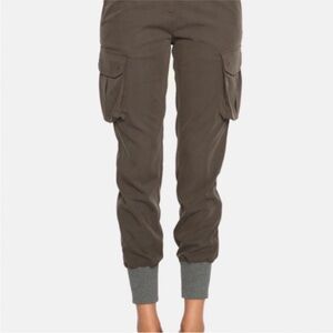 James Jeans military green cargo pants gray jogger hem 31